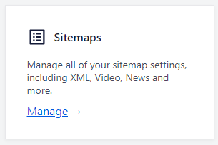 Sitemaps 클릭