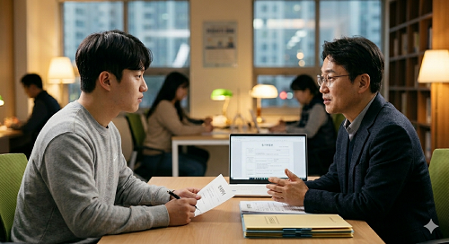 안전계약 컨설팅을 묘사한 AI 생성 이미지